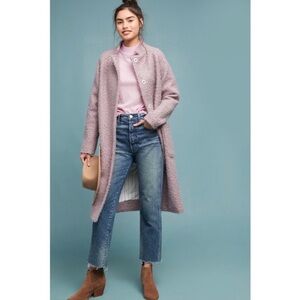 Anthropologie Greylin Windermere Boucle Coat Purple Lilac Lavender Women’s Small
